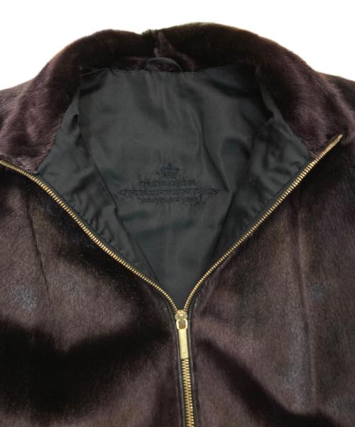 BIRGER CHRISTENSEN（ビルガークリステンセン）BIRGER CHRISTENSEN (ビルガークリステンセン) ジップファーコート　デンマーク製 ブラウン サイズ:-の古着・服飾アイテム