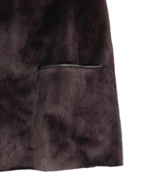 BIRGER CHRISTENSEN（ビルガークリステンセン）BIRGER CHRISTENSEN (ビルガークリステンセン) ジップファーコート　デンマーク製 ブラウン サイズ:-の古着・服飾アイテム