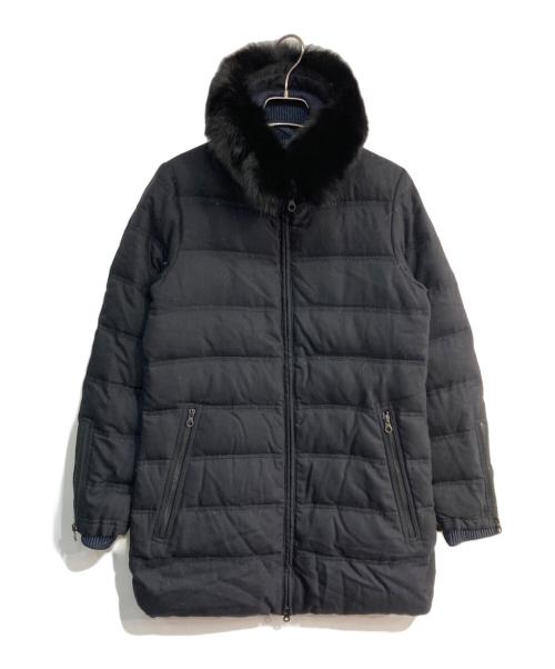 DUVETICA（デュベティカ）DUVETICA (デュベティカ) ファー付ロングダウンジャケット　D.4790.00/1172-MFK ブラック サイズ:42の古着・服飾アイテム