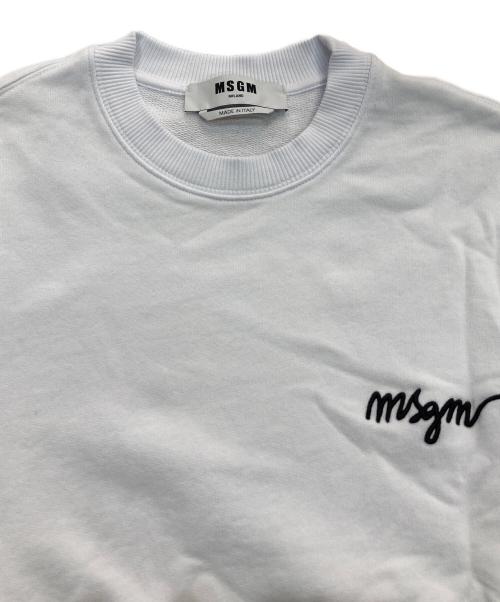 MSGM（エムエスジーエム）MSGM (エムエスジーエム) クルーネックスウェット 2000MDM543 ホワイト サイズ:XSの古着・服飾アイテム