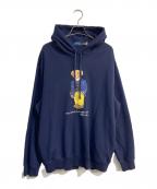 POLO RALPH LAURENポロ・ラルフローレン）の古着「ポロベアプルオーバーパーカー」｜ネイビー