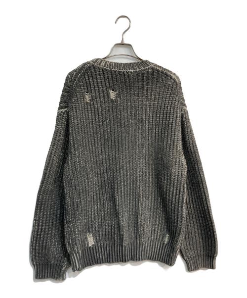 JOURNAL STANDARD（ジャーナルスタンダード）JOURNAL STANDARD (ジャーナルスタンダード) ハンドプリント ダメージクルーネックニット　24080600923030 グレー サイズ:Mの古着・服飾アイテム