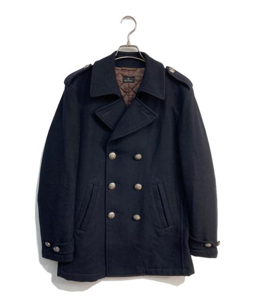 PS Paul Smith（ＰＳポールスミス）PS Paul Smith (ＰＳポールスミス) ウールカシミヤダブルコート ブラック サイズ:Mの古着・服飾アイテム