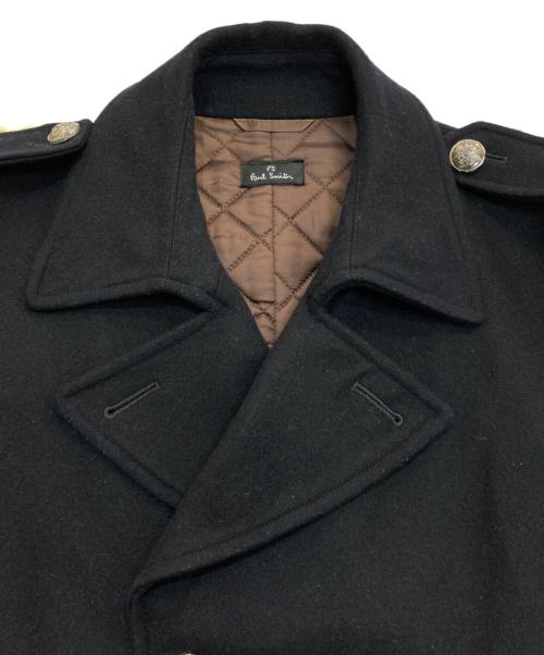 PS Paul Smith（ＰＳポールスミス）PS Paul Smith (ＰＳポールスミス) ウールカシミヤダブルコート ブラック サイズ:Mの古着・服飾アイテム