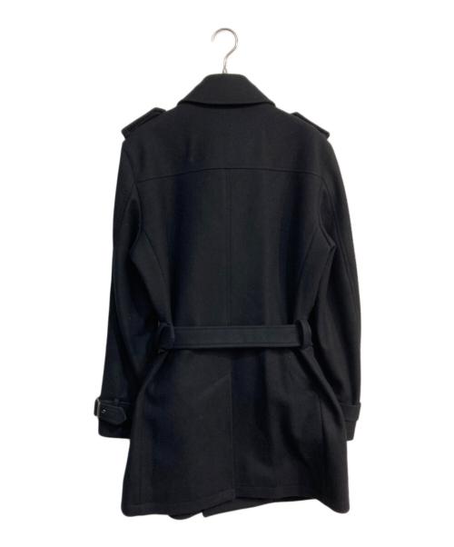 BURBERRY BLACK LABEL（バーバリーブラックレーベル）BURBERRY BLACK LABEL (バーバリーブラックレーベル) カシミヤ混ウールトレンチコート/メルトンコート　BMC60-704-09 ブラック サイズ:Mの古着・服飾アイテム