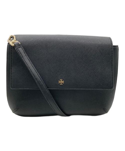 TORY BURCH（トリーバーチ）TORY BURCH (トリーバーチ) ロビンソンフラップレザーショルダーバッグ ブラックの古着・服飾アイテム
