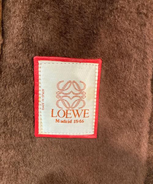 LOEWE（ロエベ）LOEWE (ロエベ) ムートンコート　 OLD LOEWE ブラウン サイズ:38の古着・服飾アイテム
