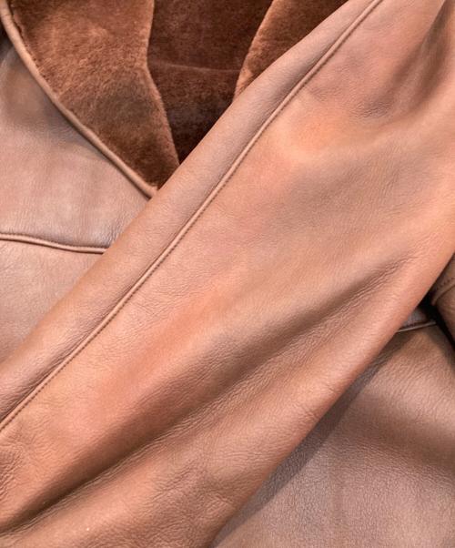 LOEWE（ロエベ）LOEWE (ロエベ) ムートンコート　 OLD LOEWE ブラウン サイズ:38の古着・服飾アイテム