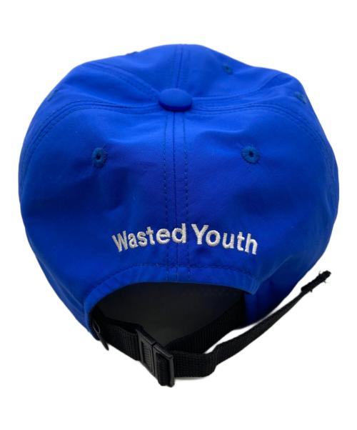 WASTED YOUTH（ウェイステッドユース）WASTED YOUTH (ウエステッド ユース) ナイロンキャップ ブルーの古着・服飾アイテム
