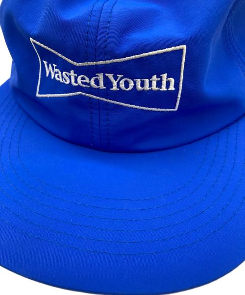 WASTED YOUTH（ウェイステッドユース）WASTED YOUTH (ウエステッド ユース) ナイロンキャップ ブルーの古着・服飾アイテム
