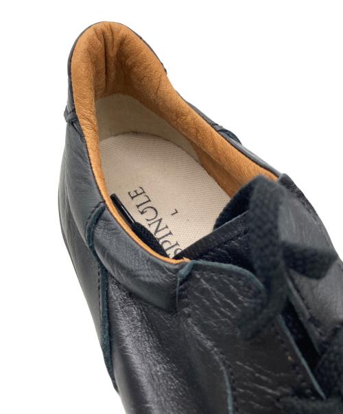 SPINGLE MOVE（スピングルムーヴ）SPINGLE MOVE (スピングルムーヴ) レザーローカットスニーカー ブラック サイズ:L(26.5㎝)の古着・服飾アイテム