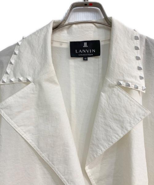 LANVIN COLLECTION（ランバンコレクション）LANVIN COLLECTION (ランバンコレクション) シアーナイロンコート アイボリー サイズ:40の古着・服飾アイテム