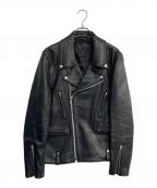 novotel ROBERTO MASSINIノボペルロベルトマッシーニ）の古着「ライダースレザージャケット」｜ブラック