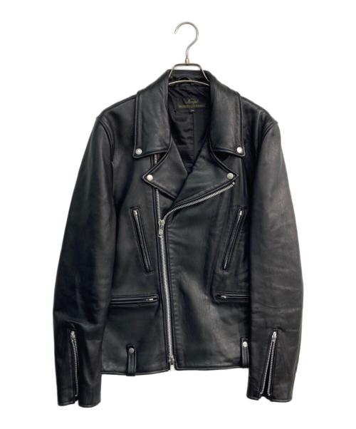 novotel ROBERTO MASSINI（ノボペルロベルトマッシーニ）novotel ROBERTO MASSINI (ノボペルロベルトマッシーニ) ライダースレザージャケット ブラック サイズ:52の古着・服飾アイテム