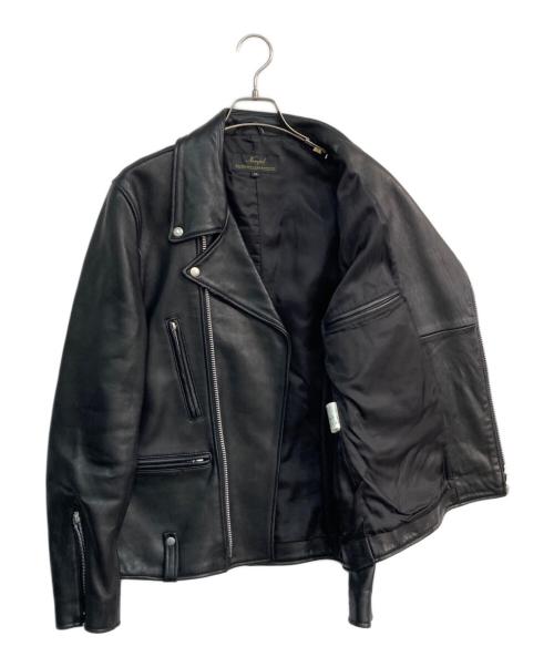 novotel ROBERTO MASSINI（ノボペルロベルトマッシーニ）novotel ROBERTO MASSINI (ノボペルロベルトマッシーニ) ライダースレザージャケット ブラック サイズ:52の古着・服飾アイテム