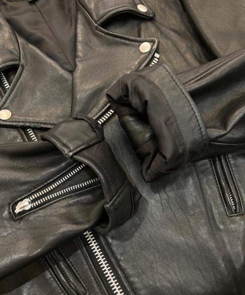 novotel ROBERTO MASSINI（ノボペルロベルトマッシーニ）novotel ROBERTO MASSINI (ノボペルロベルトマッシーニ) ライダースレザージャケット ブラック サイズ:52の古着・服飾アイテム