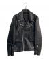 novotel ROBERTO MASSINI（ノボペルロベルトマッシーニ）の古着「ライダースレザージャケット」｜ブラック