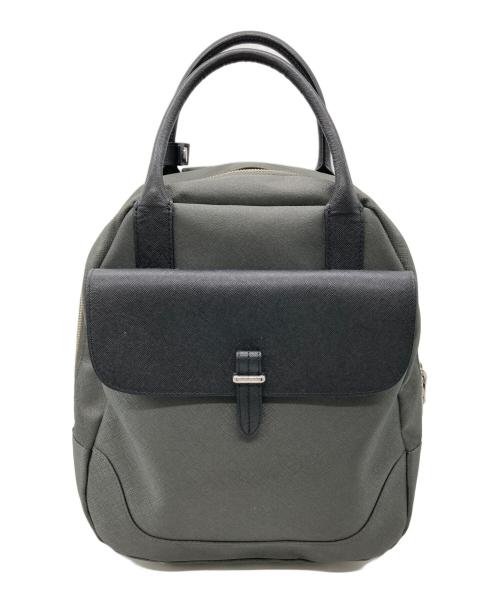 PELLE MORBIDA（ペッレモルビダ）PELLE MORBIDA (ペッレモルビダ) ２WAYレザーリュック グレーの古着・服飾アイテム