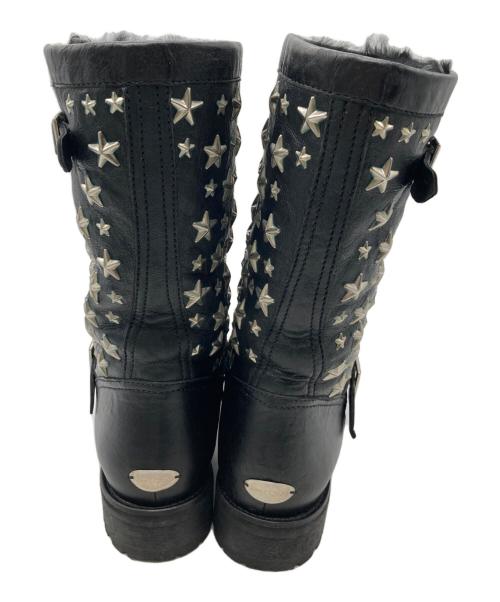 JIMMY CHOO（ジミーチュウ）JIMMY CHOO (ジミーチュウ) スタッズレザーブーツ　BIKER BLI ブラック サイズ:36の古着・服飾アイテム