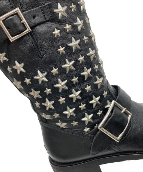 JIMMY CHOO（ジミーチュウ）JIMMY CHOO (ジミーチュウ) スタッズレザーブーツ　BIKER BLI ブラック サイズ:36の古着・服飾アイテム