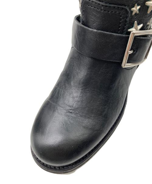 JIMMY CHOO（ジミーチュウ）JIMMY CHOO (ジミーチュウ) スタッズレザーブーツ　BIKER BLI ブラック サイズ:36の古着・服飾アイテム