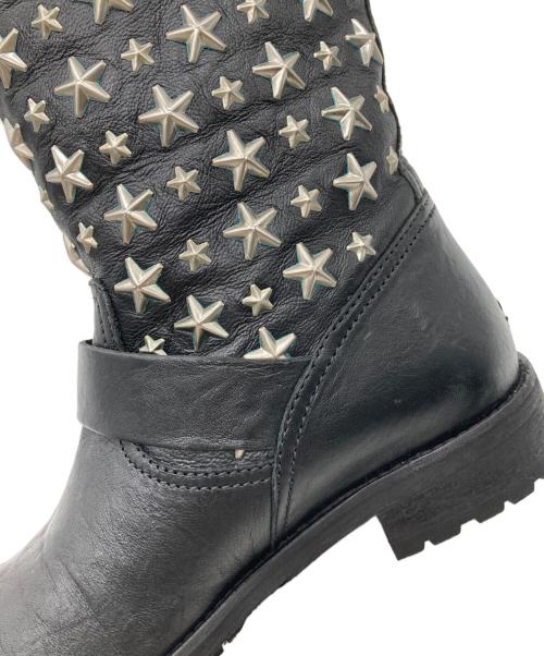 JIMMY CHOO（ジミーチュウ）JIMMY CHOO (ジミーチュウ) スタッズレザーブーツ　BIKER BLI ブラック サイズ:36の古着・服飾アイテム