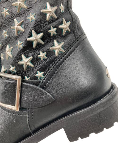 JIMMY CHOO（ジミーチュウ）JIMMY CHOO (ジミーチュウ) スタッズレザーブーツ　BIKER BLI ブラック サイズ:36の古着・服飾アイテム