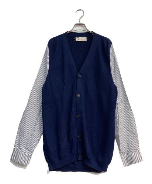 MARNI（マルニ）MARNI (マルニ) 袖切替カーディガン ネイビー サイズ:50の古着・服飾アイテム