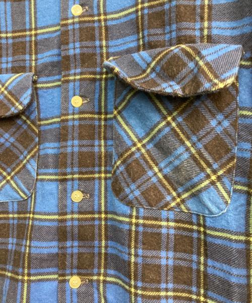 BRENT（ブレント）BRENT (ブレント) ヴィンテージプリントネルシャツ ブルー サイズ:Lの古着・服飾アイテム