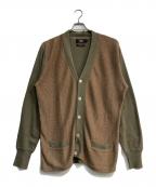 RRLダブルアールエル）の古着「コットンリネンニットカーディガン」｜ブラウン×カーキ