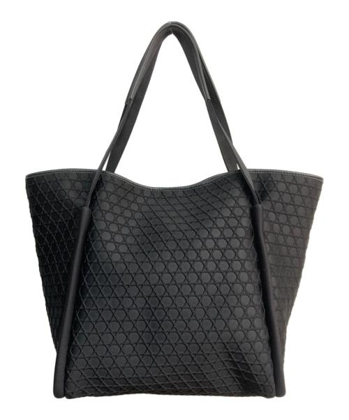 laquoh（ラクーオ）LAQUOH (ラクーオ) Kagome Emboss ボンディングトートバッグ ブラックの古着・服飾アイテム