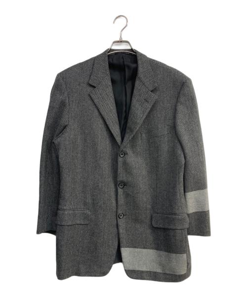 GIANNI VERSACE（ジャンニ・ヴェルサーチ）GIANNI VERSACE (ジャンニ・ヴェルサーチ) ヘリンボーンウールテーラードジャケット グレー サイズ:-の古着・服飾アイテム