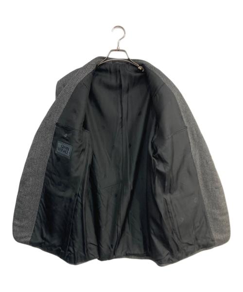 GIANNI VERSACE（ジャンニ・ヴェルサーチ）GIANNI VERSACE (ジャンニ・ヴェルサーチ) ヘリンボーンウールテーラードジャケット グレー サイズ:-の古着・服飾アイテム