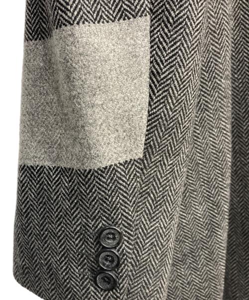 GIANNI VERSACE（ジャンニ・ヴェルサーチ）GIANNI VERSACE (ジャンニ・ヴェルサーチ) ヘリンボーンウールテーラードジャケット グレー サイズ:-の古着・服飾アイテム