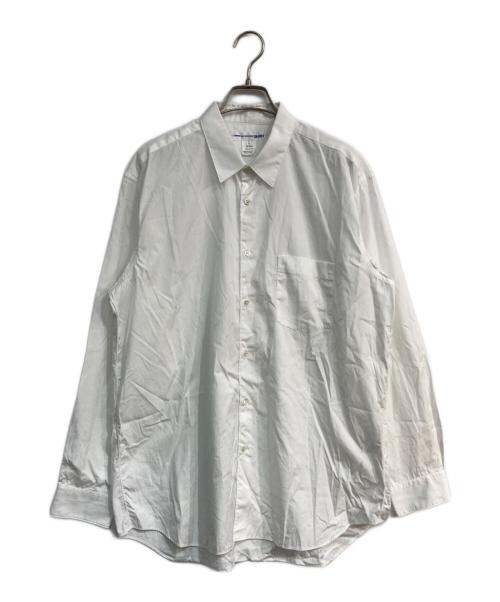 COMME des GARCONS SHIRT（コムデギャルソンシャツ）COMME des GARCONS SHIRT (コムデギャルソンシャツ) コットンポプリンレギュラーカラーシャツ　FZ-B011 ホワイト サイズ:Lの古着・服飾アイテム
