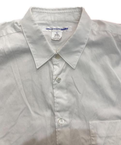 COMME des GARCONS SHIRT（コムデギャルソンシャツ）COMME des GARCONS SHIRT (コムデギャルソンシャツ) コットンポプリンレギュラーカラーシャツ　FZ-B011 ホワイト サイズ:Lの古着・服飾アイテム
