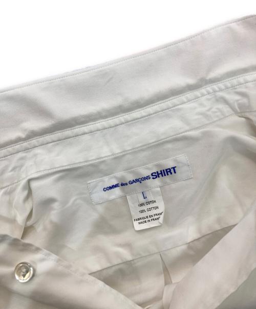 COMME des GARCONS SHIRT（コムデギャルソンシャツ）COMME des GARCONS SHIRT (コムデギャルソンシャツ) コットンポプリンレギュラーカラーシャツ　FZ-B011 ホワイト サイズ:Lの古着・服飾アイテム