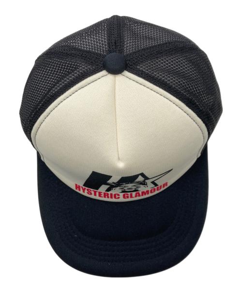 Hysteric Glamour（ヒステリックグラマー）Hysteric Glamour (ヒステリックグラマー) STAR EVIL メッシュキャップ ホワイト×ブラックの古着・服飾アイテム