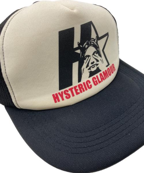 Hysteric Glamour（ヒステリックグラマー）Hysteric Glamour (ヒステリックグラマー) STAR EVIL メッシュキャップ ホワイト×ブラックの古着・服飾アイテム