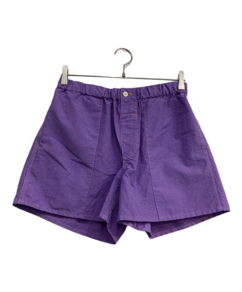 RE-PURPOSE（リパーパス）RE-PURPOSE (リパーパス) gingham shorts パープル サイズ:Mの古着・服飾アイテム