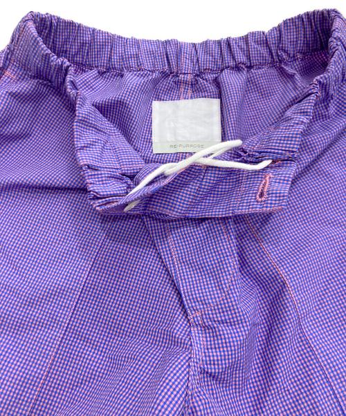 RE-PURPOSE（リパーパス）RE-PURPOSE (リパーパス) gingham shorts パープル サイズ:Mの古着・服飾アイテム