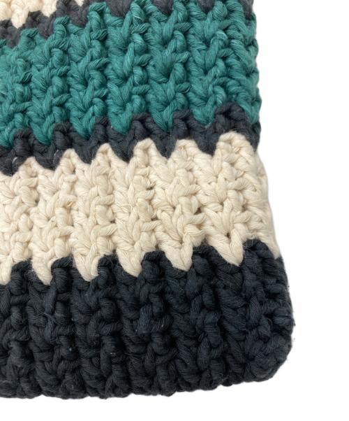 MARNI（マルニ）MARNI (マルニ) クロシェニットバッグ グリーン×ブラックの古着・服飾アイテム