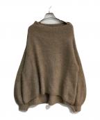 Nobleノーブル）の古着「ファーニットオフショルプルオーバー　23080240506040」｜ブラウン