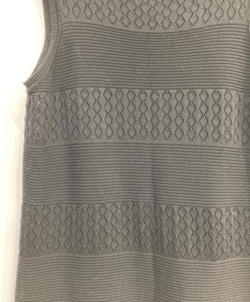 RED VALENTINO（レッドヴァレンティノ）RED VALENTINO (レッドヴァレンティノ) リボンノースリーブニットワンピース ブラック サイズ:Mの古着・服飾アイテム