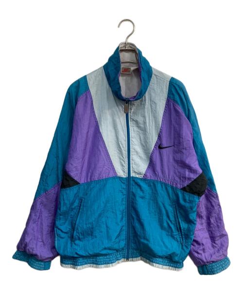 NIKE（ナイキ）NIKE (ナイキ) ヴィンテージナイロンジャケット　 90’s　 銀タグ　F30105FAW ブルー×パープル サイズ:-の古着・服飾アイテム