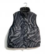 adidas Originalsアディダスオリジナル）の古着「アブストラクト アニマルプリント リバーシブルベスト　IJ8187」｜ブラック×グレー