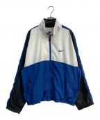 NIKEナイキ）の古着「ナイロンジャケット　銀タグ」｜ブルー×ホワイト