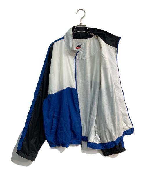 NIKE（ナイキ）NIKE (ナイキ) ナイロンジャケット　銀タグ ブルー×ホワイト サイズ:Lの古着・服飾アイテム