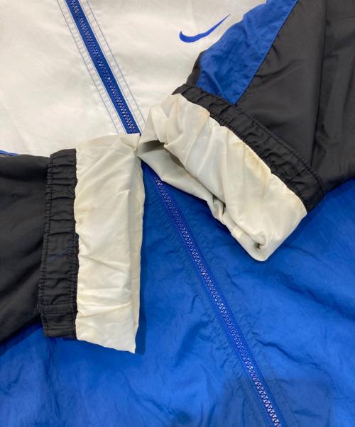 NIKE（ナイキ）NIKE (ナイキ) ナイロンジャケット　銀タグ ブルー×ホワイト サイズ:Lの古着・服飾アイテム