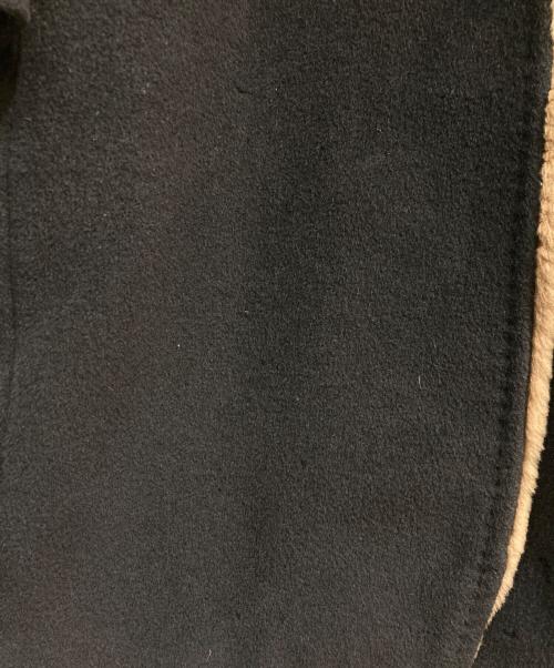 MaxMara（マックスマーラ）MaxMara (マックスマーラ) ウールカシミヤフーデッドコート　白タグ ブラック サイズ:J40の古着・服飾アイテム